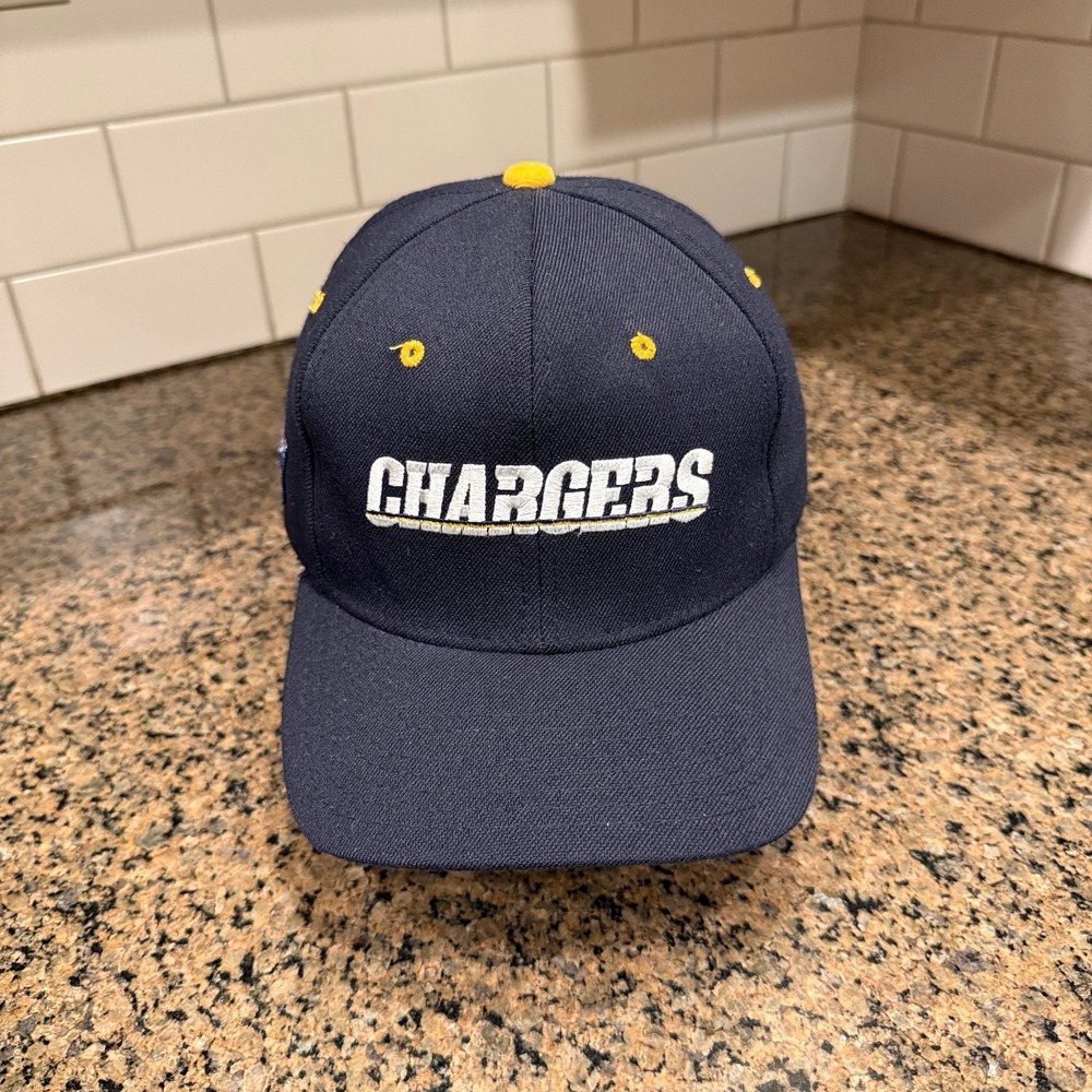 Vtg San Diego Chargers Starter Flexfit Baseball Cap  7 - 7 3/4  Blue